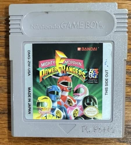 Mighty Morphin Power Rangers Nintendo Game Boy Authentic Excellent Condition
