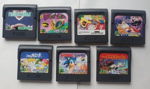 7 Sega Game Gear Games Sonic Krusty's Fun House Fantasy Zong Factory Panic Otti