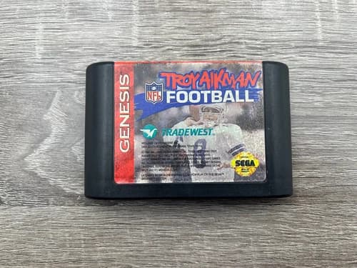 Troy Aikman NFL Football (Sega Genesis, 1994) Cartridge Only