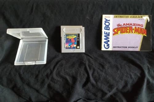 Game Boy The Amazing Spider-Man (Nintendo Game Boy, 1990) Cartridge with book