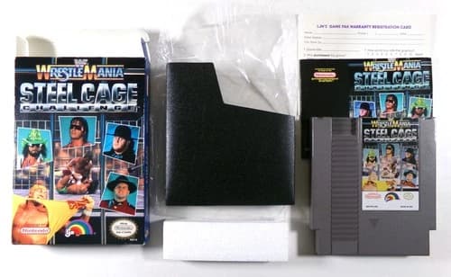Nintendo NES WWF Wrestlemania Steel Cage Challenge (1992) With Box and Manual