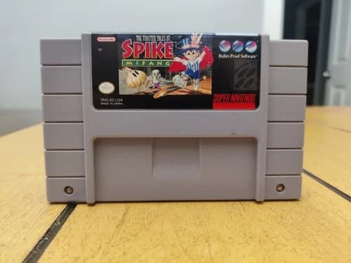 The Twisted Tales of Spike McFang Super Nintendo SNES Cartridge Tested