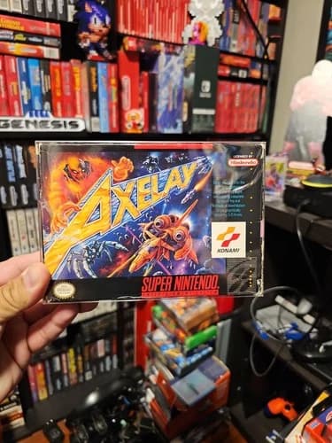 Axelay Super Nintendo Snes Complete CIB Very Good Shape Authentic