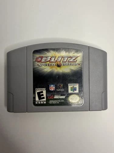 NFL Blitz Special Edition (N64, 2001) Rare Blockbuster Exclusive N64 TESTED