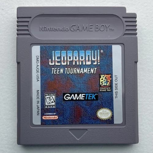 Tested & Working Jeopardy! Teen Tournament Authentic Gameboy Cartridge Pristine