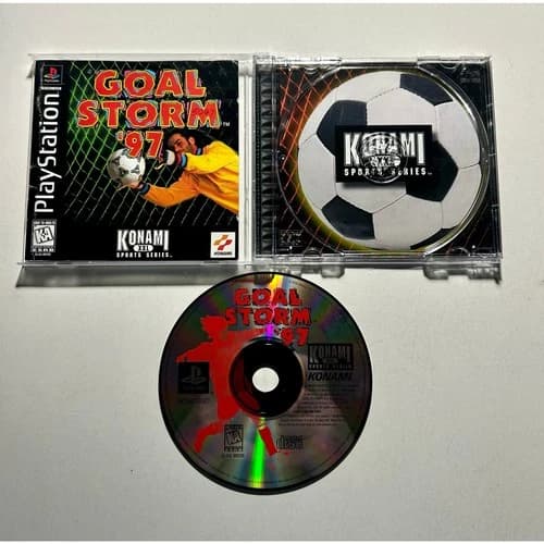 Goal Storm 97 (PS1 PlayStation 1)works Complete CIB w/ registration🔥