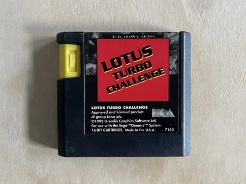 Lotus Turbo Challenge (Sega Genesis, 1992) - Cartridge Only - Tested & Working