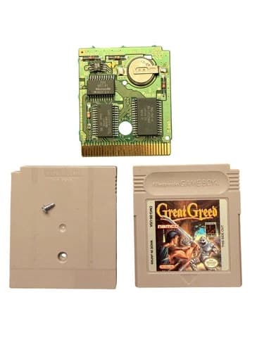 GREAT GREED (Nintendo Game Boy, 1993) Authentic, Mint Condition, Saves