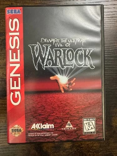 Warlock (Sega Genesis, 1994) RARE - Complete in Box (CIB) - Tested