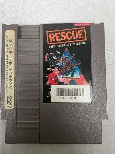 Rescue: The Embassy Mission (NES, 1990) By Kemco (Cartridge Only) NTSC