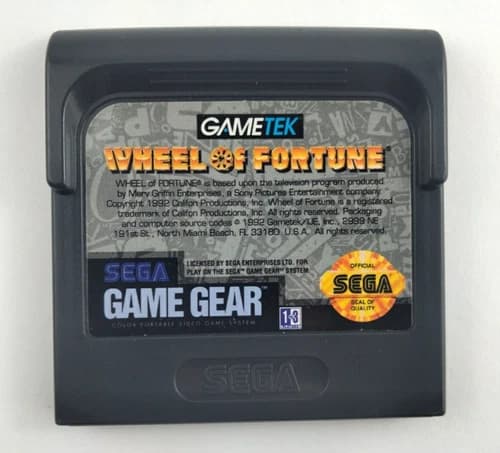 Wheel of Fortune for Sega Game Gear GG Cart Great Shape - GAME ONLY