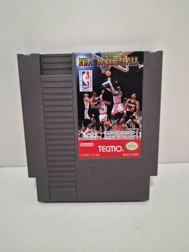 Tecmo NBA Basketball NES Nintendo Authentic Tested Working
