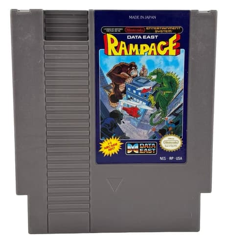 Rampage Nintendo Entertainment System 1988 NES Tested Works Good Condition
