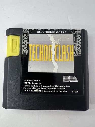 Techno Clash (Sega Genesis, 1993) Authentic Tested Working Clean Cart Only
