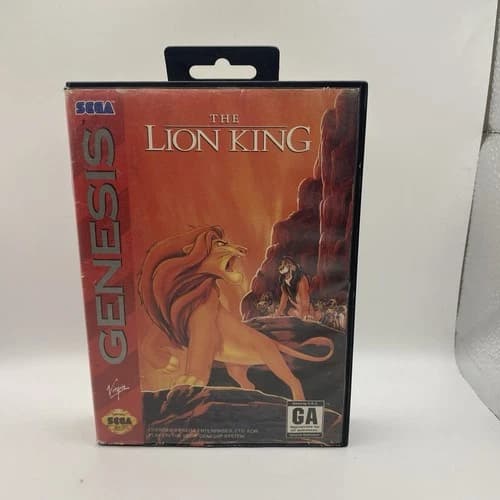 The Lion King Sega Genesis, 1994, Complete in Box CIB, Tested Works