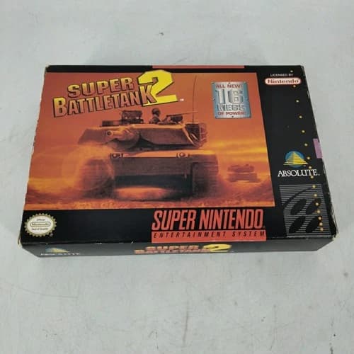 Super Battletank 2 SNES CIB w/ Box Game Cartridge and Manual SEE PICS