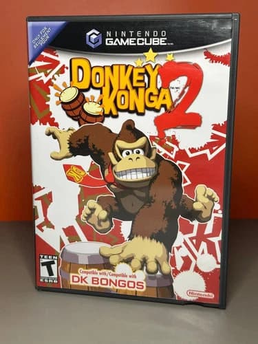 Donkey Konga 2 (Nintendo GameCube, 2005) CIB w/lnserts Tested And Working