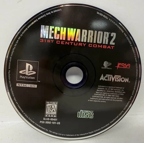 Sony PlayStation 1 PS1 Disc Only TESTED Mechwarrior 2: 31st Century Combat
