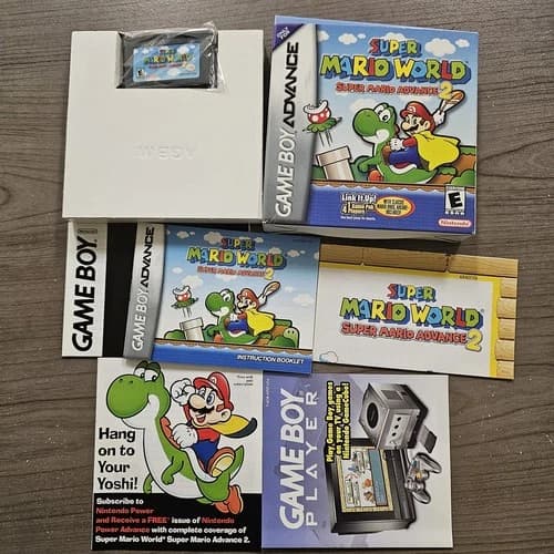 Super Mario World Super Mario Advance 2 Game Boy Advance 2002 Complete In Box!.