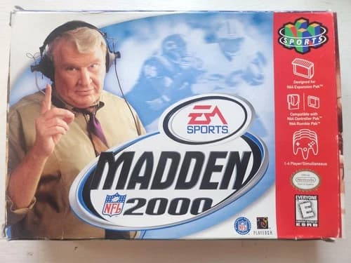 Madden NFL 2000 N64 Nintendo 64 Complete in Box Authentic & Tested