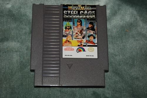 WWF Wrestle Mania Steel Cage Challenge Game Cartridge for NES - Tested & Working