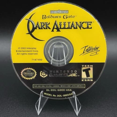 Nintendo GameCube Game Baldur’s Gate Dark Alliance Disc Only Tested Works