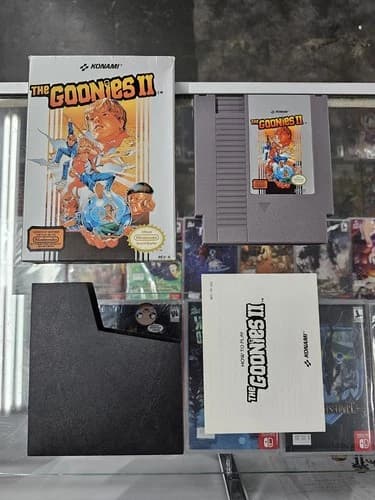 The Goonies II 2 (Nintendo NES, 1986) Complete CIB Game Manual Box Authentic