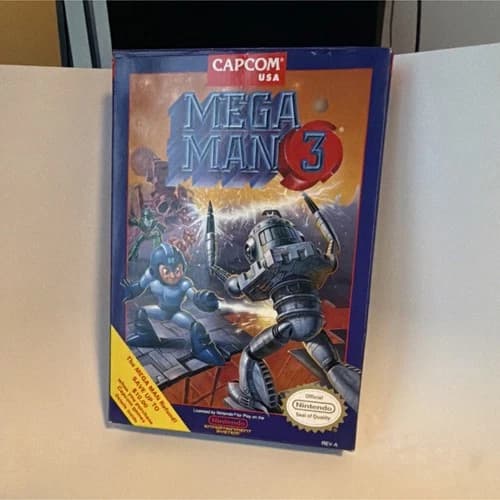 Mega Man 3 Nintendo NES, Manual, Box, Capcom, 1990