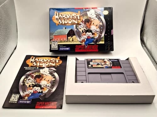Harvest Moon Super Nintendo SNES CIB LOOK!