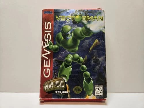 Vectorman Sega Genesis 1995 Complete in Box Cardboard Sleeve