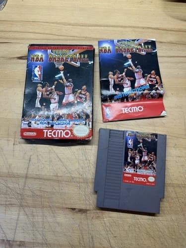 Tecmo NBA Basketball - NES - Complete In Box Heavy Wear