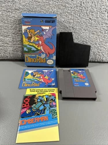 Adventures of Dino-Riki NES Nintendo Entertainment System 1989 CIB COMPLETE