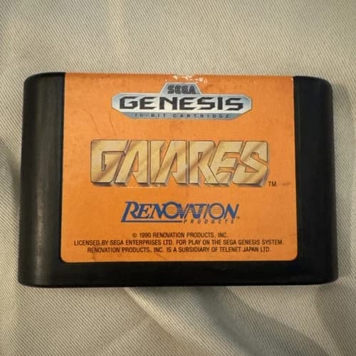 Gaiares (Sega Genesis, 1990) Game Cartridge Renovation Shooter