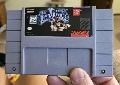 Mighty Morphin Power Rangers: The Movie (SNES Super Nintendo) Game Cartridge