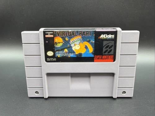 Virtual Bart Super Nintendo SNES Cleaned And Tested AUTHENTIC! Fast Shipping