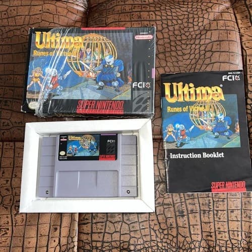 Ultima: Runes of Virtue II (Super Nintendo Entertainment System, 1994) Complete