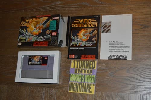 Wing Commander SNES Super Nintendo w/ Box Manual and Inserts