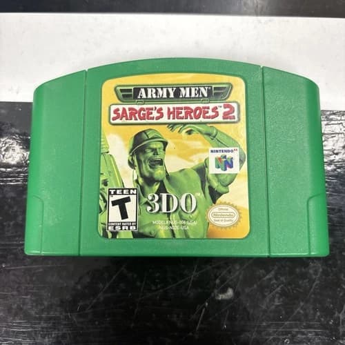 Army Men Sarges Heroes 2 (Nintendo 64, N64, Cartridge Only Tested Good