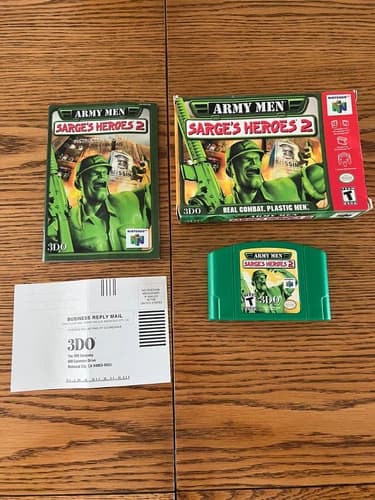 Nintendo 64 N64 Army Men Sarge's Heroes 2 CIB Authentic