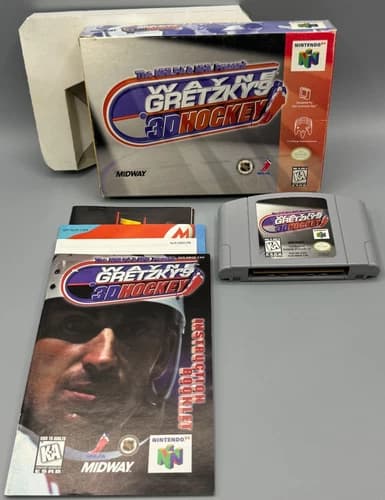 Wayne Gretzky's 3D Hockey Nintendo 64 N64 CIB Complete W/ Manual Authentic