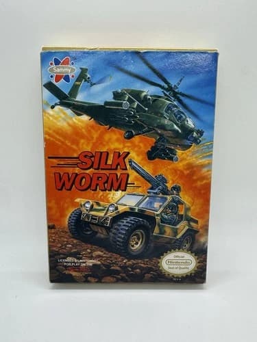 Silk Worm (Nintendo NES, 1990) w/ Box - Authentic - Tested & Working!-CIB