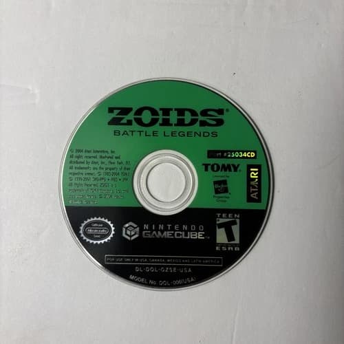 Zoids: Battle Legends (Nintendo GameCube) Disc Only