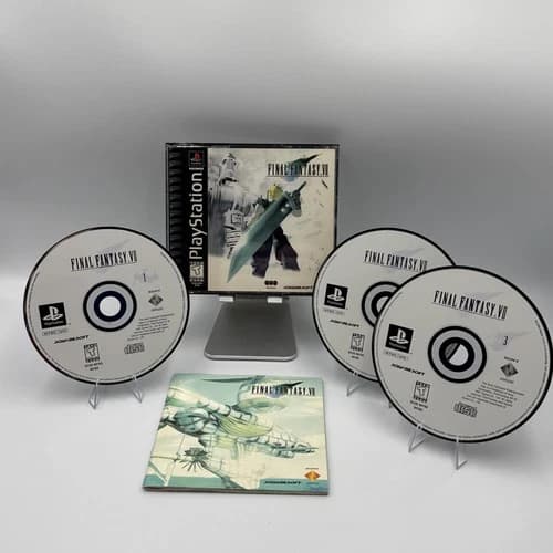 Final Fantasy VII Black Label (PlayStation 1 PS1) Complete CIB Tested & Working