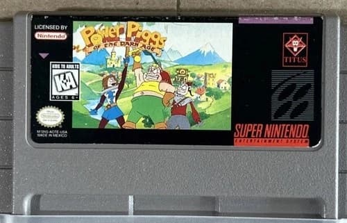 Power Piggs Of The Dark Age (Super Nintendo SNES) Authentic Clean And Working