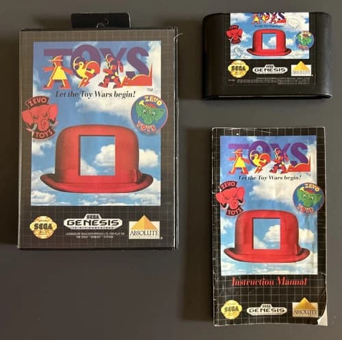 Toys: Let The Toy Wars Begin - Sega Genesis - CIB w/ Manual - TESTED - FREE SHIP