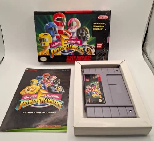 Mighty Morphin Power Rangers Super Nintendo SNES CIB LOOK!