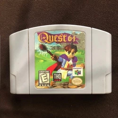 N64 video game Quest 64 Nintendo 64 authentic original tested working cart only