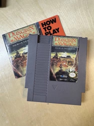 Dungeon Magic Cartridge Nintendo Entertainment System Sword Of The Elements