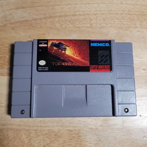 Top Gear 2 SNES Super Nintendo Entertainment System, 1993 - Tested