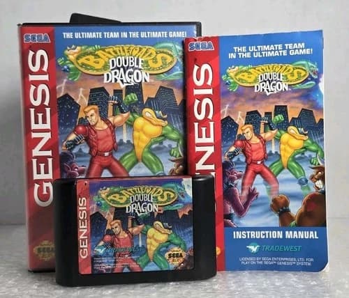 Battletoads/Double Dragon: The Ultimate Team Sega Genesis 1993 Complete CIB Test